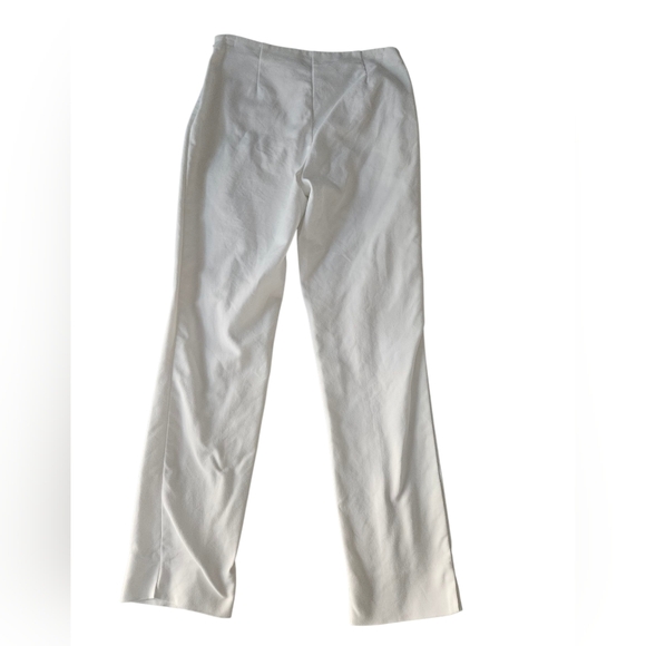 CHICO'S White Cotton/Stretch Ankle Side-Zip Pants | SZ S/4 - Picture 2 of 7